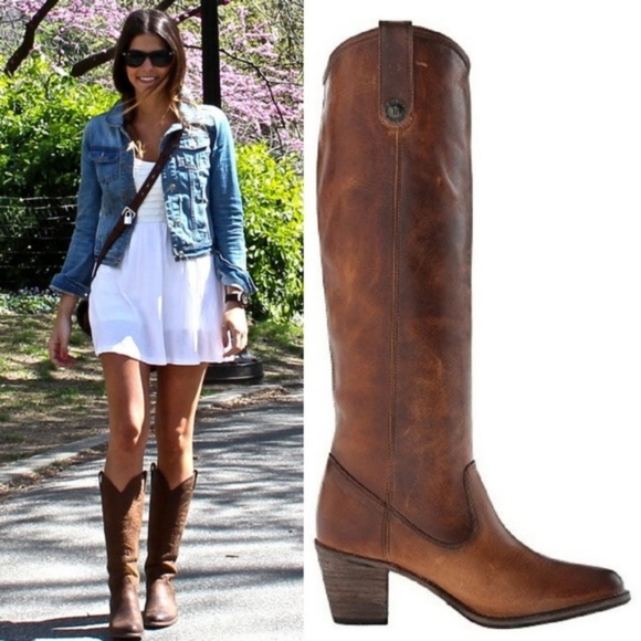 Frye Jackie Button Brown Vintage Leather 7.5 - Picture 2 of 8